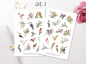 Preview: Sommer Vögel Sticker Set